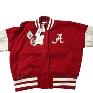 Crimson and White Varsity Jacket